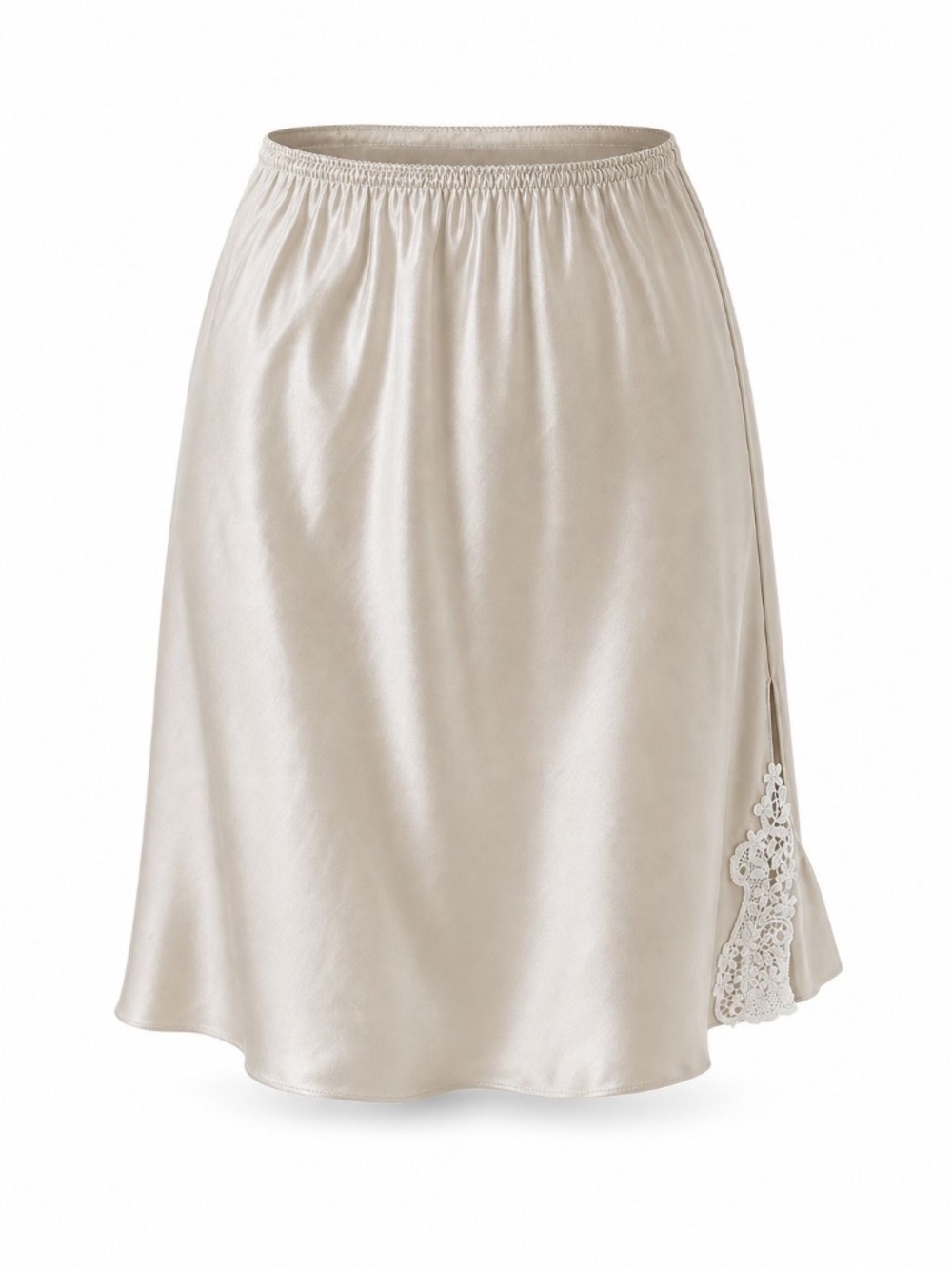 100% Silk Baby Pink Mini Slip Skirt